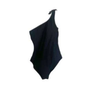 Old Navy Textured Black One-Strapped One Piece Bathing Suit